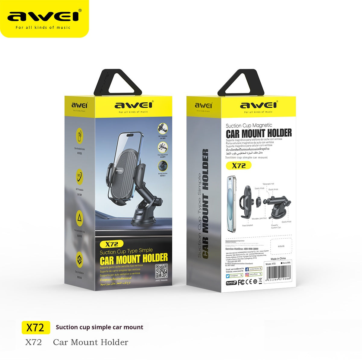 Suction Cup Type Simple Car Accessory Mobile Phone Holder